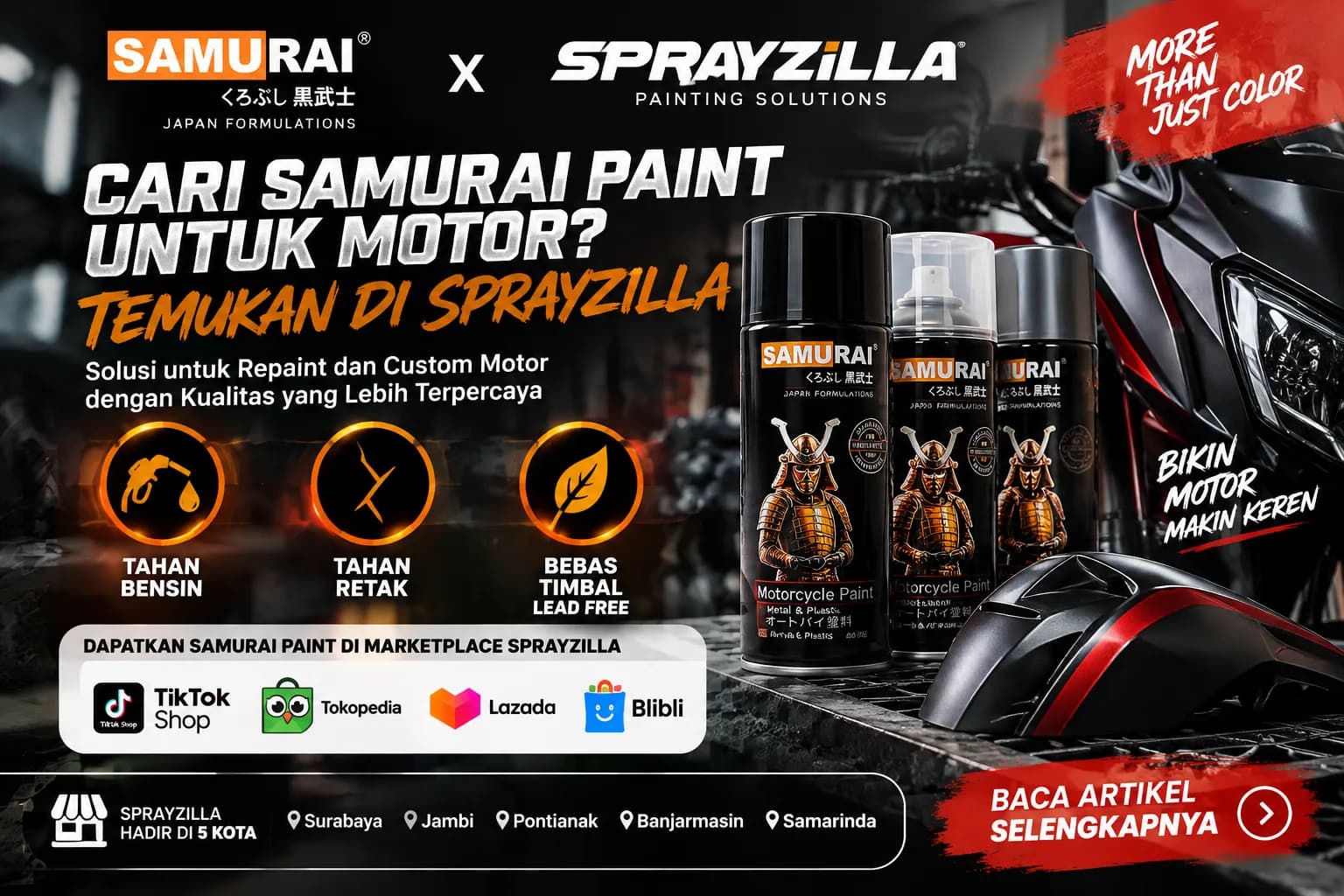 Cat Motor dan Seni Merawat: Refleksi Filosofis di Balik Samurai Paint