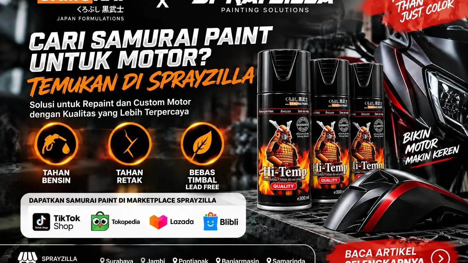 Cat Motor dan Seni Merawat: Refleksi Filosofis di Balik Samurai Paint